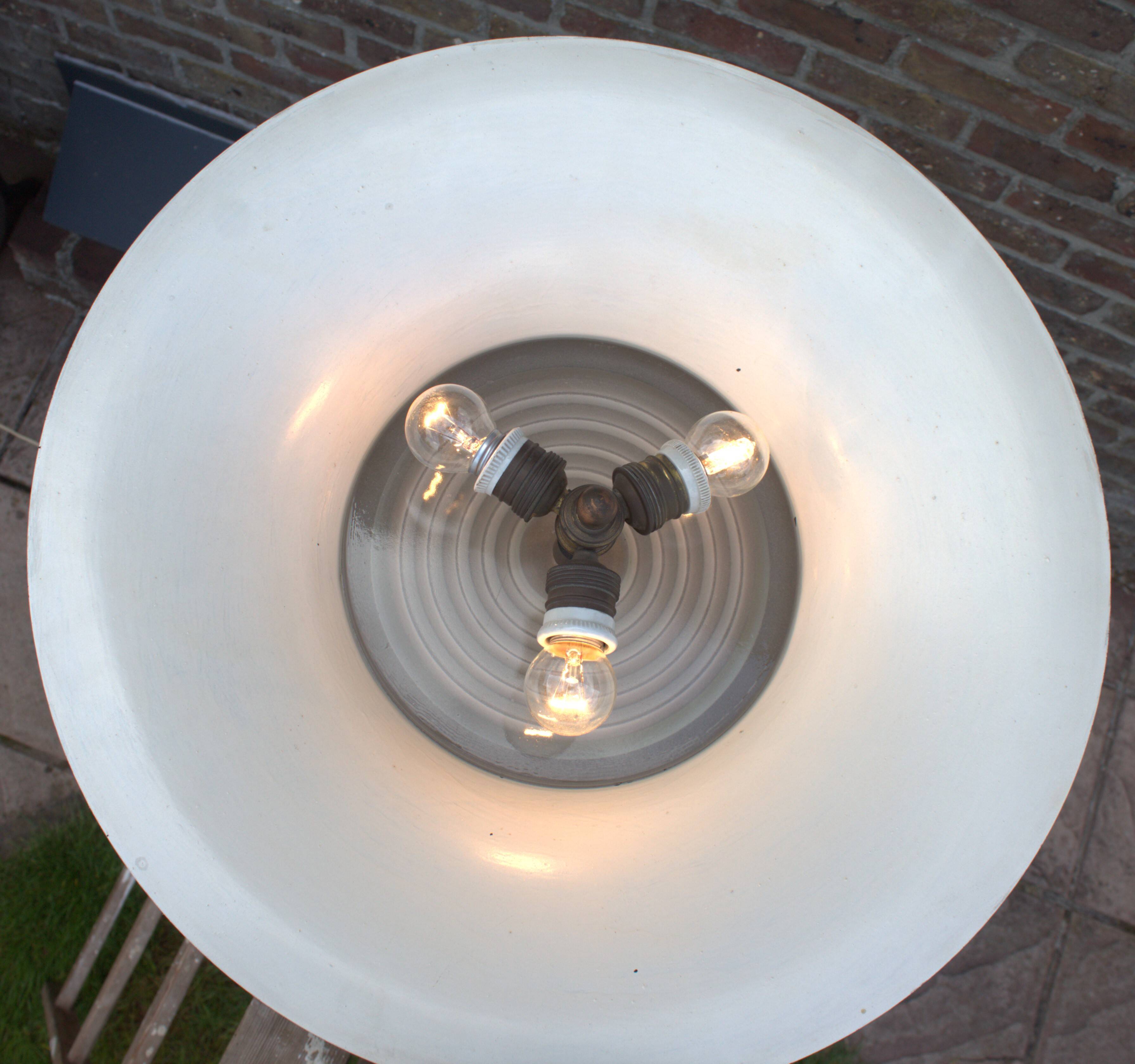 Old copper art deco floor lamp