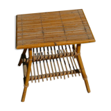Table basse en rotin et osier