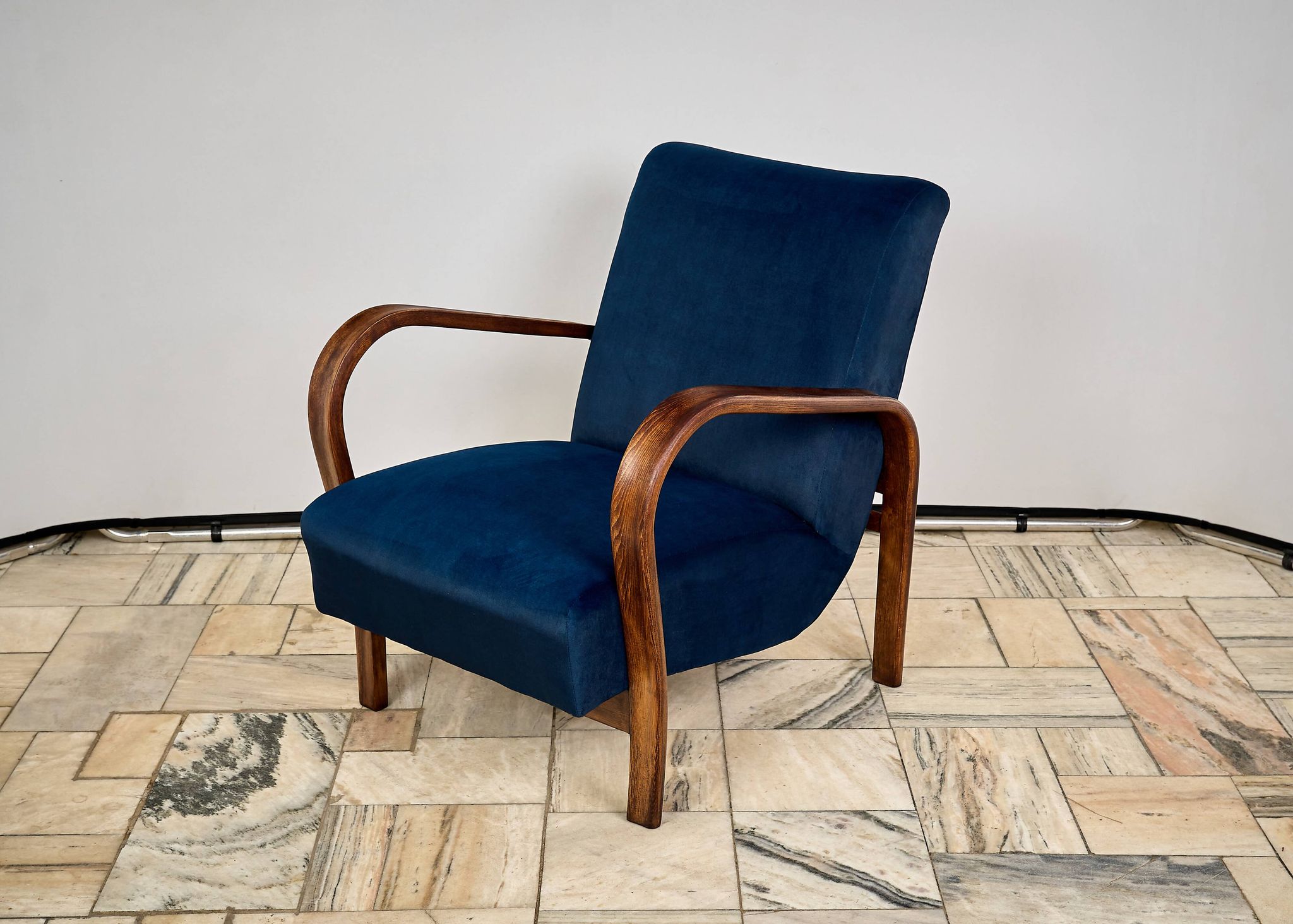 Armchair designed by K. Kozelka and A. Kropacek, Interier Praha, Czechoslov