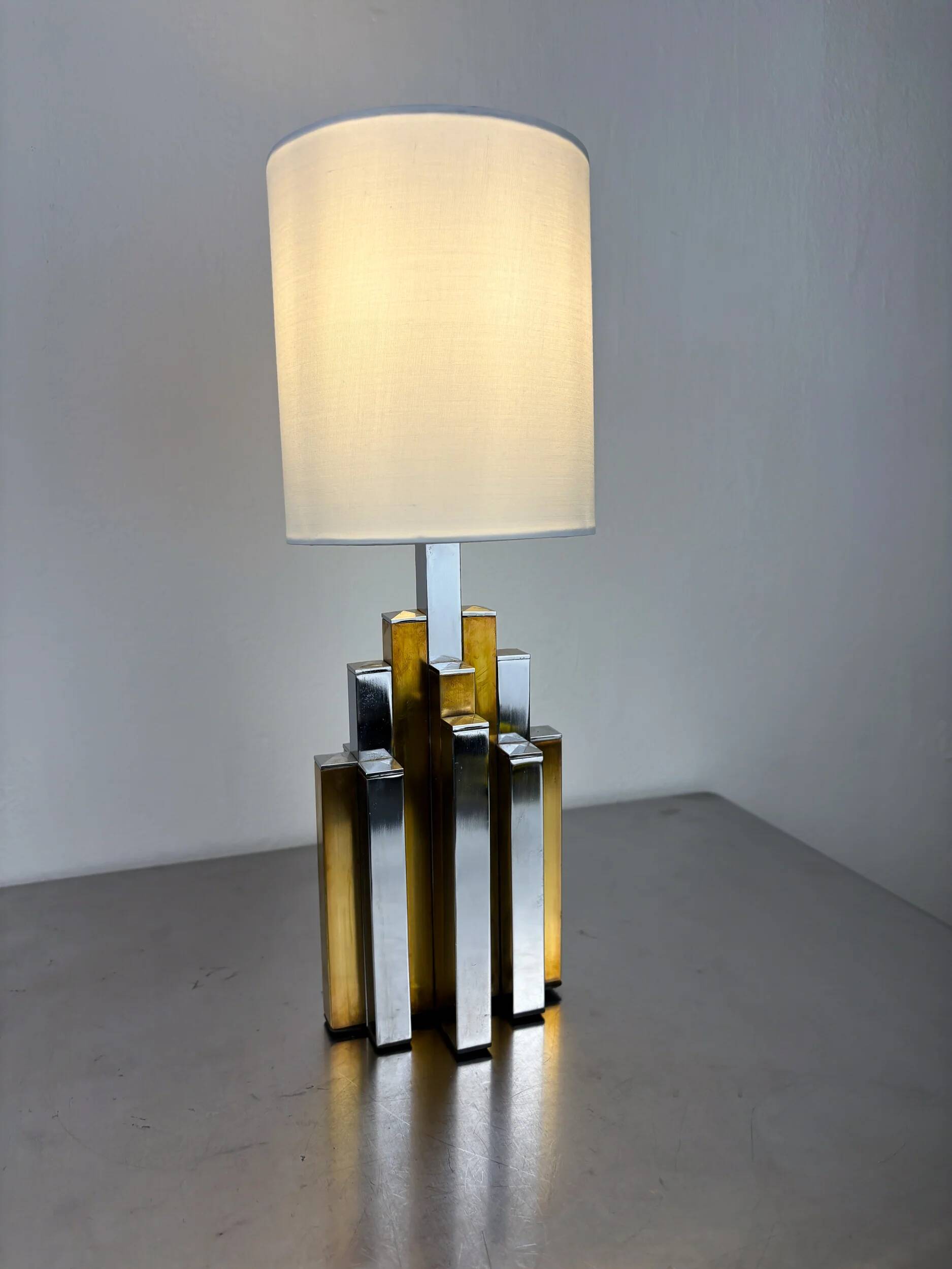 Midcentury modern BD Lumica cubic table lamp, Spain