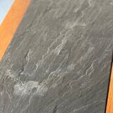 Vintage 1960s oak coffee table with slate top
