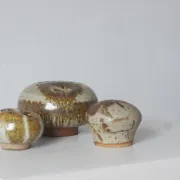 Vintage Danish Mushroom Studio Ceramics Vases by Erik Græser, 1960s, Set of