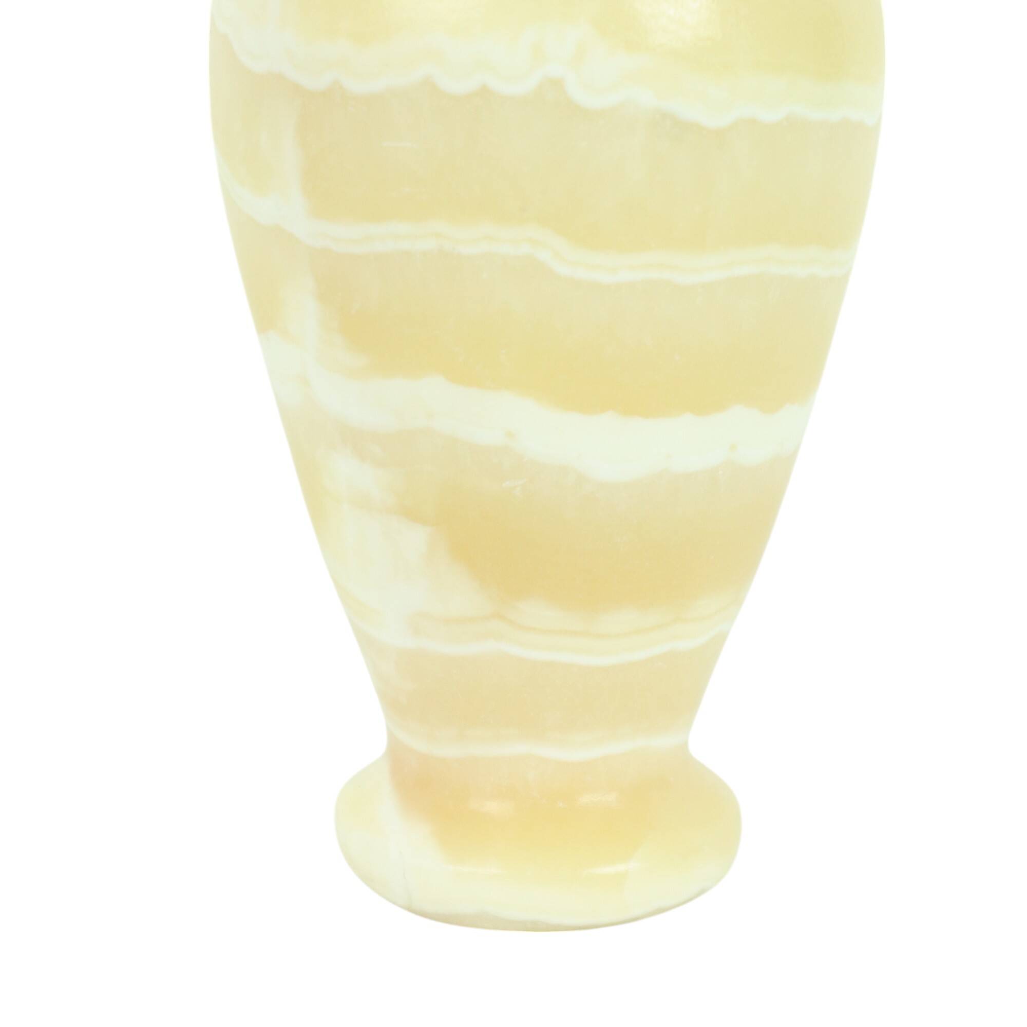 Small Vintage Vase Egyptian Marble Sinai Pearl 1980s