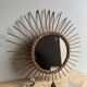Vintage rattan sun mirror