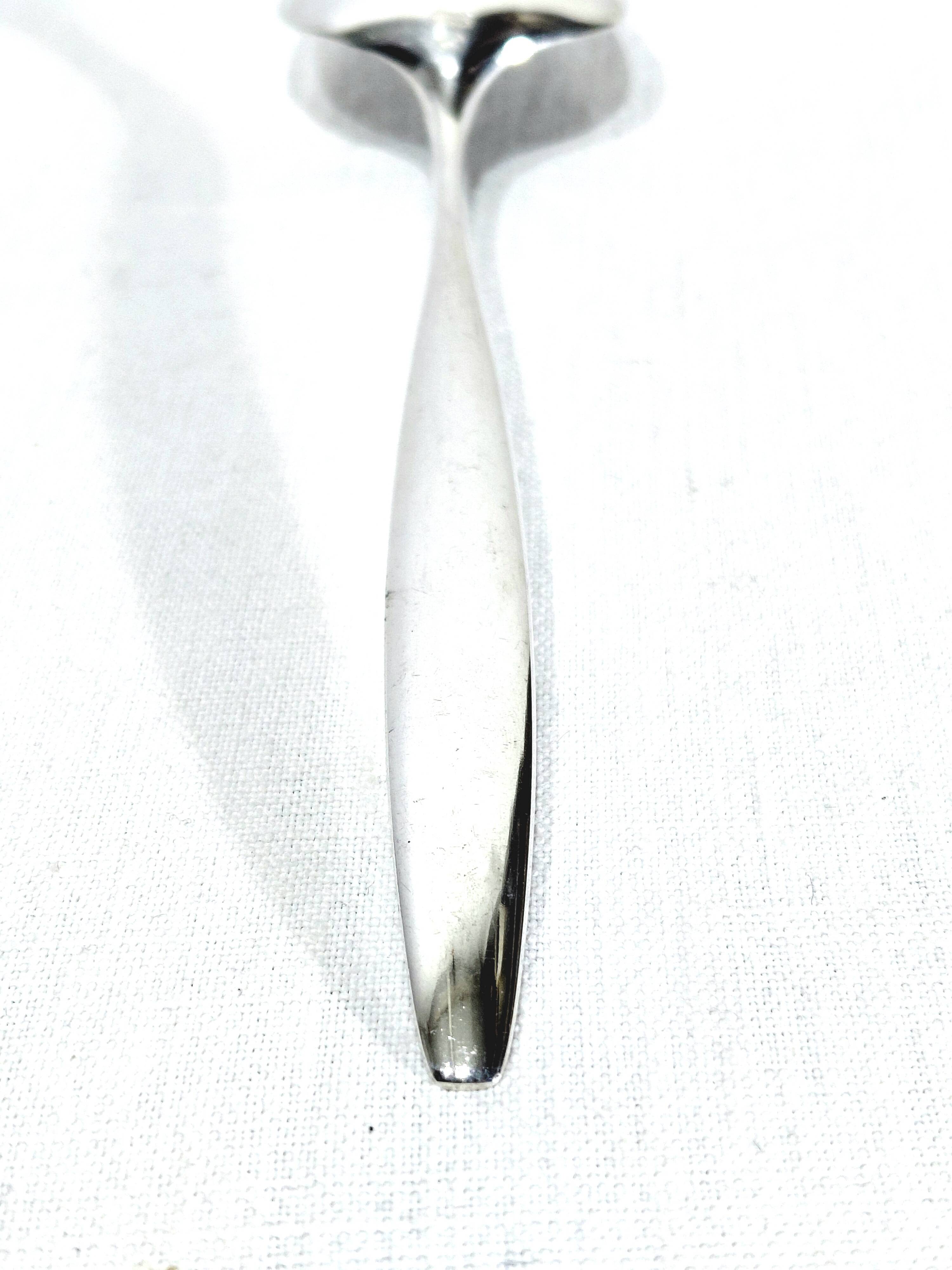 Georg jensen - cypress model - set of 6 table spoons in silver