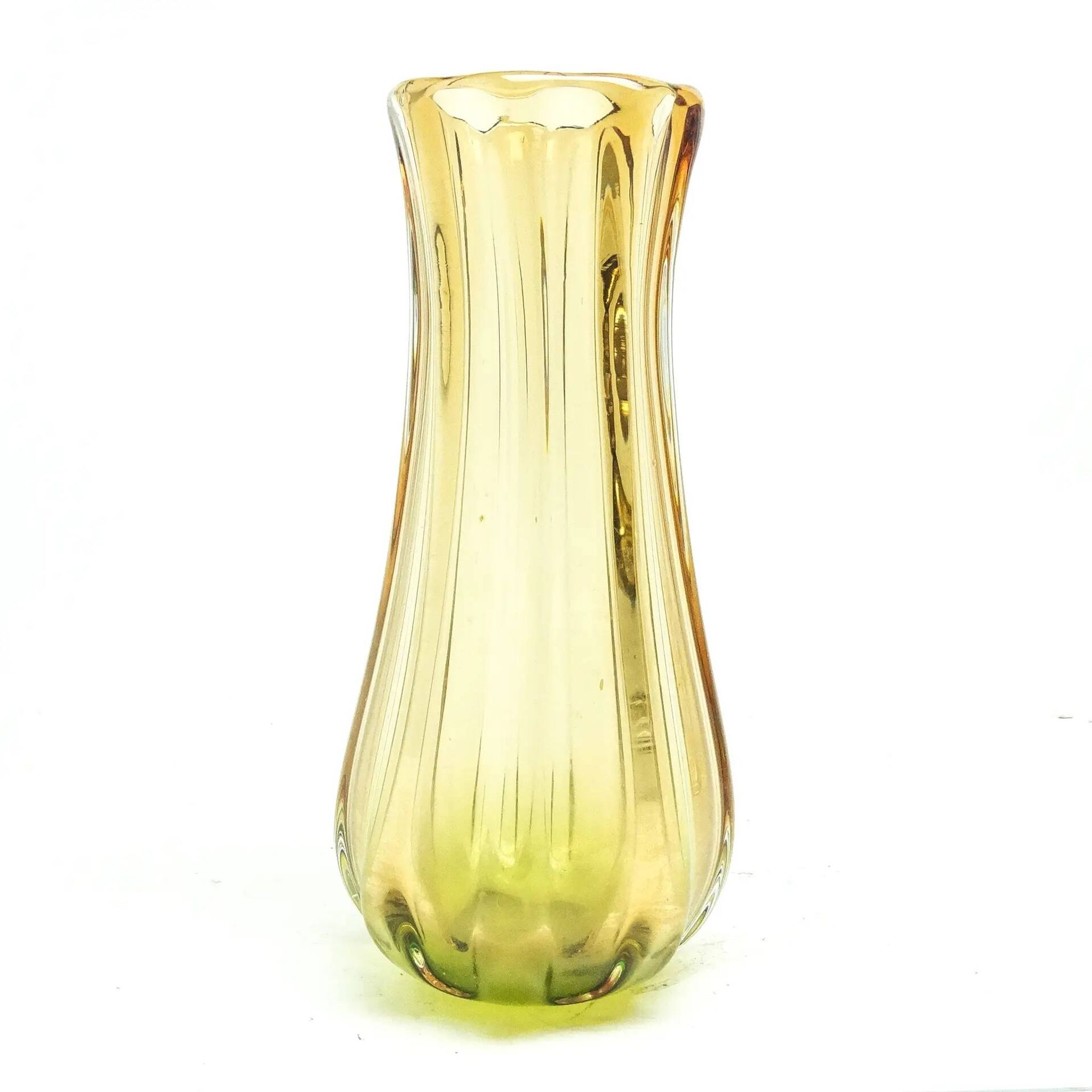 Sommerso vase, mid-century modern, glass, designed by F. Poli, Italy, 1950s