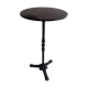 Antique bistro pedestal table in cast iron and veined black marble
