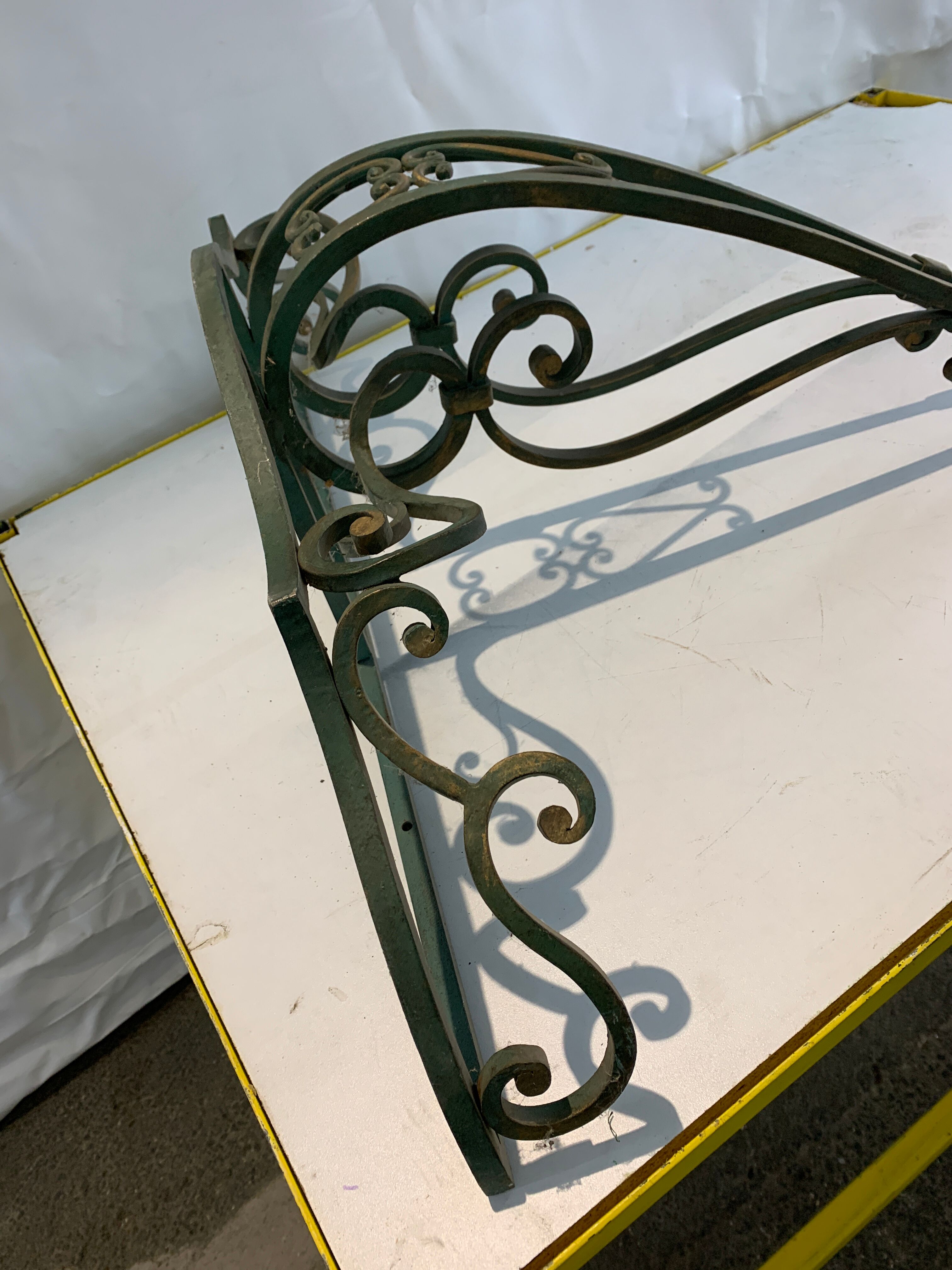 Forged iron wall console