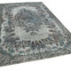 Hand-knotted carved anatolian 1980s 200 cm x 320 cm grey carpet