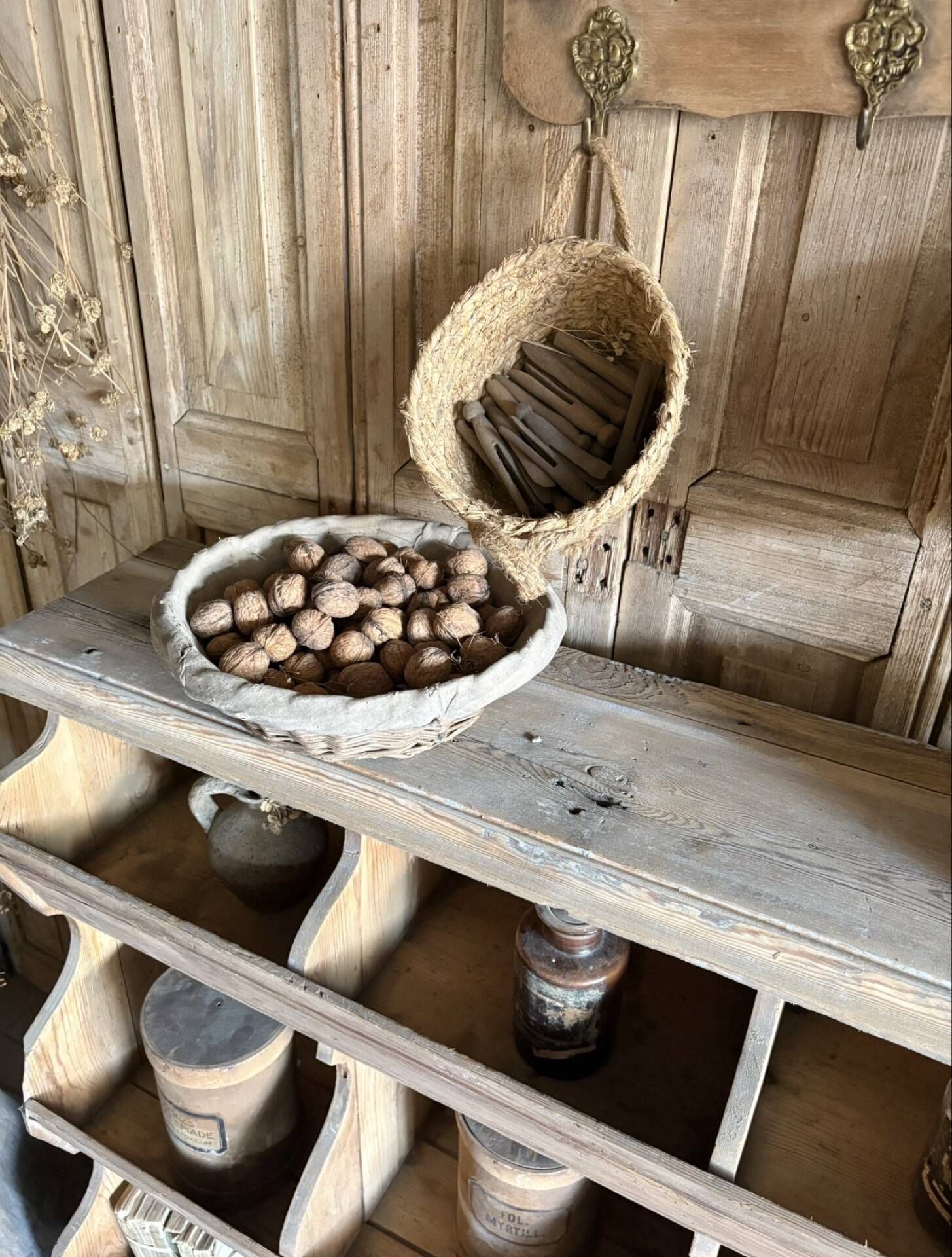 Ancien grainetier , meublé casiers en bois