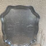 Large chiseled metal top vintage floral pattern