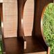 Vintage Dark Brown Wood Side Table - Vinyl Record Book Holder