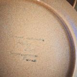 Set of 4 plates in sandstone Sarreguemines pink beige