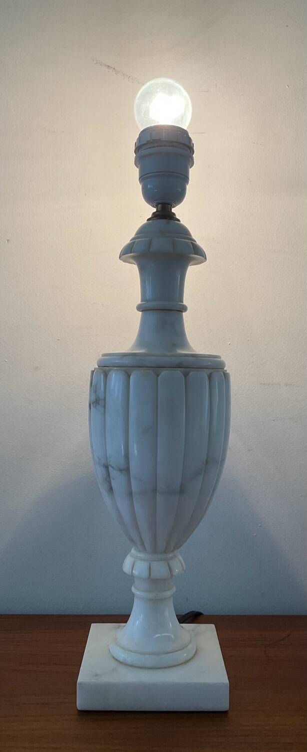 Antique Alabaster Lamp Base Italy 1970s