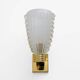 Attributed to Barovier & Toso Brass and "Reticello" Murano Glass Sconces