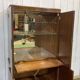 1950s English buffet bar in walnut and walnut burl.