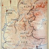 School poster Pyrenees and Alps Montmorillon