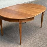 Louis XVI round extendable dining table renovated medium oak 160cm
