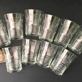 10 chiseled goblet glasses from the 40s