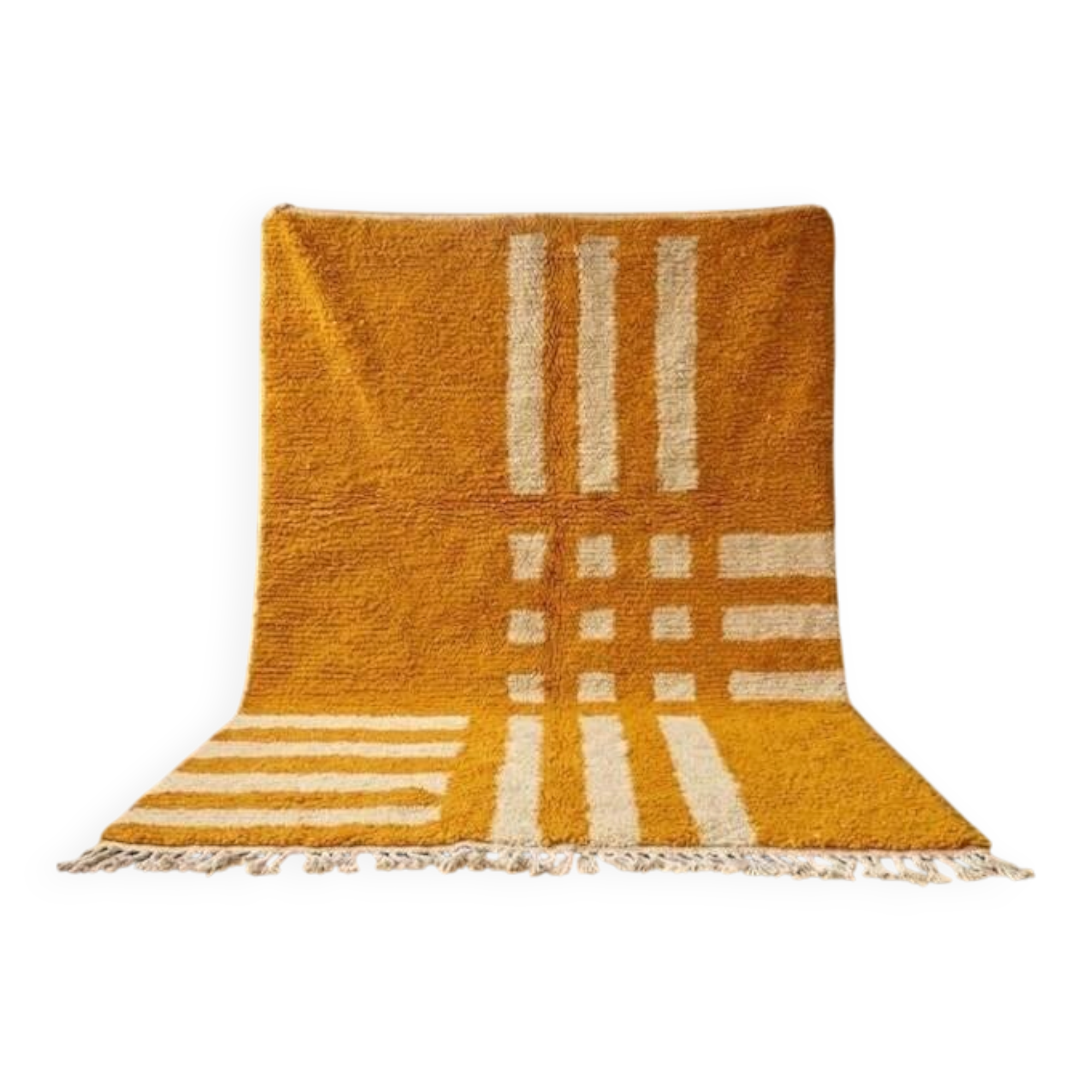 Handmade traditional pure wool Ourain carpet, size 150/250 cm.