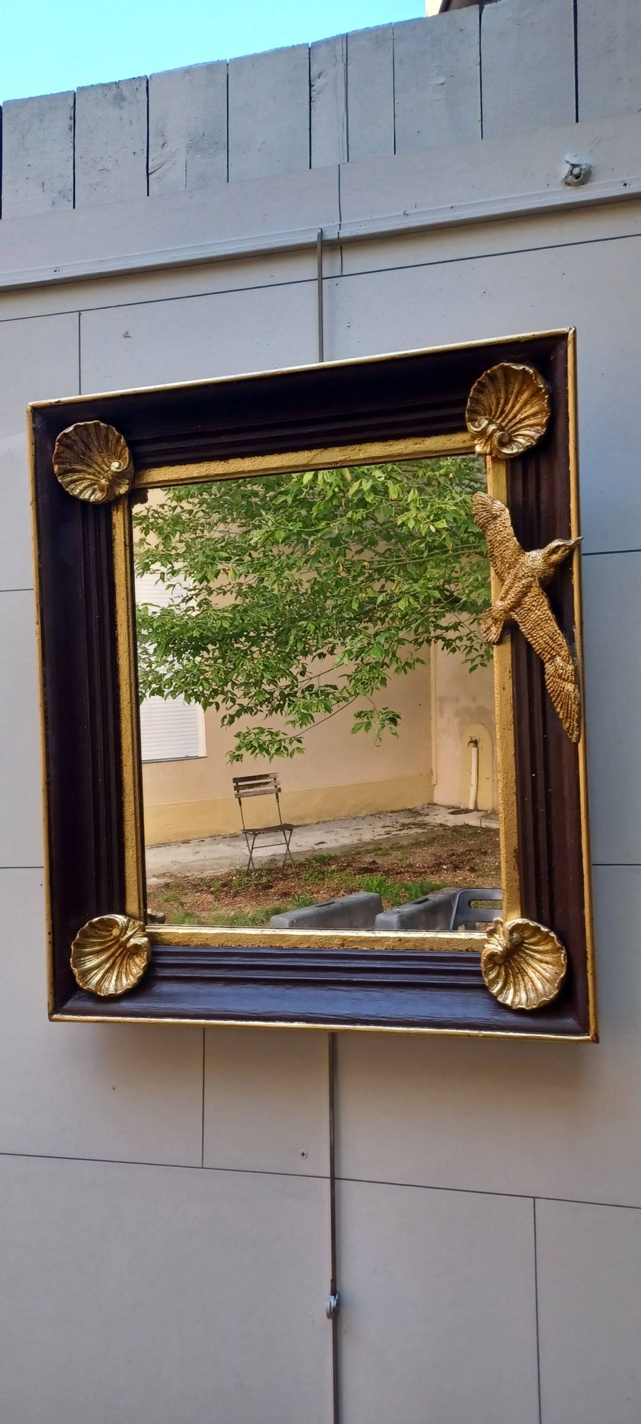 miroir création " reflets côte ouest " bordeaux et doré