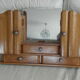 Extended stand cabinet storage cabinet wooden makeup with mirror