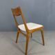 Alfred Christensen Danish oak "Boomerang" chairs set of 6 boucle fabric