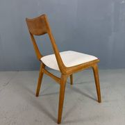 Alfred Christensen Danish oak "Boomerang" chairs set of 6 boucle fabric