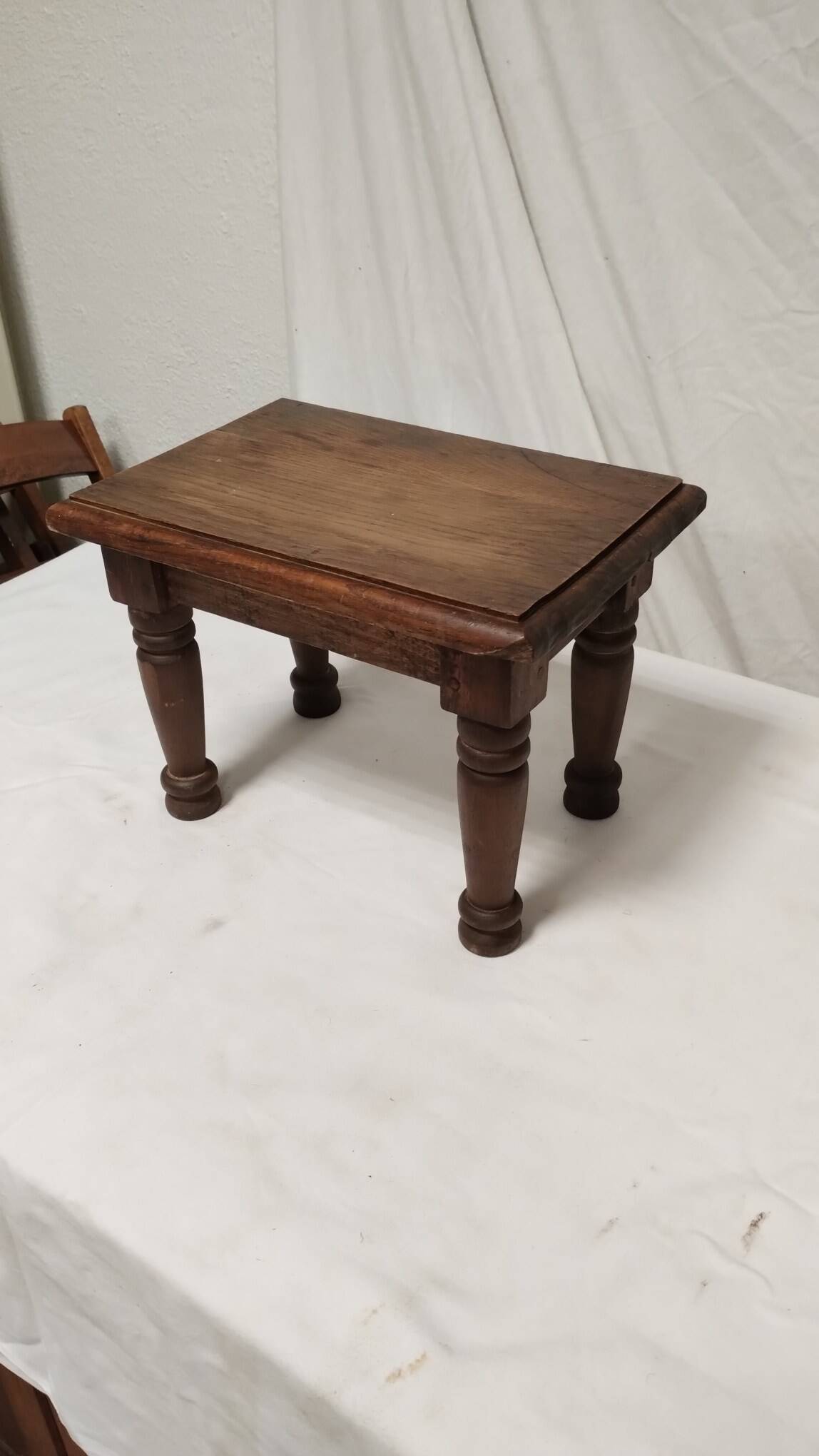 Small solid oak footrest