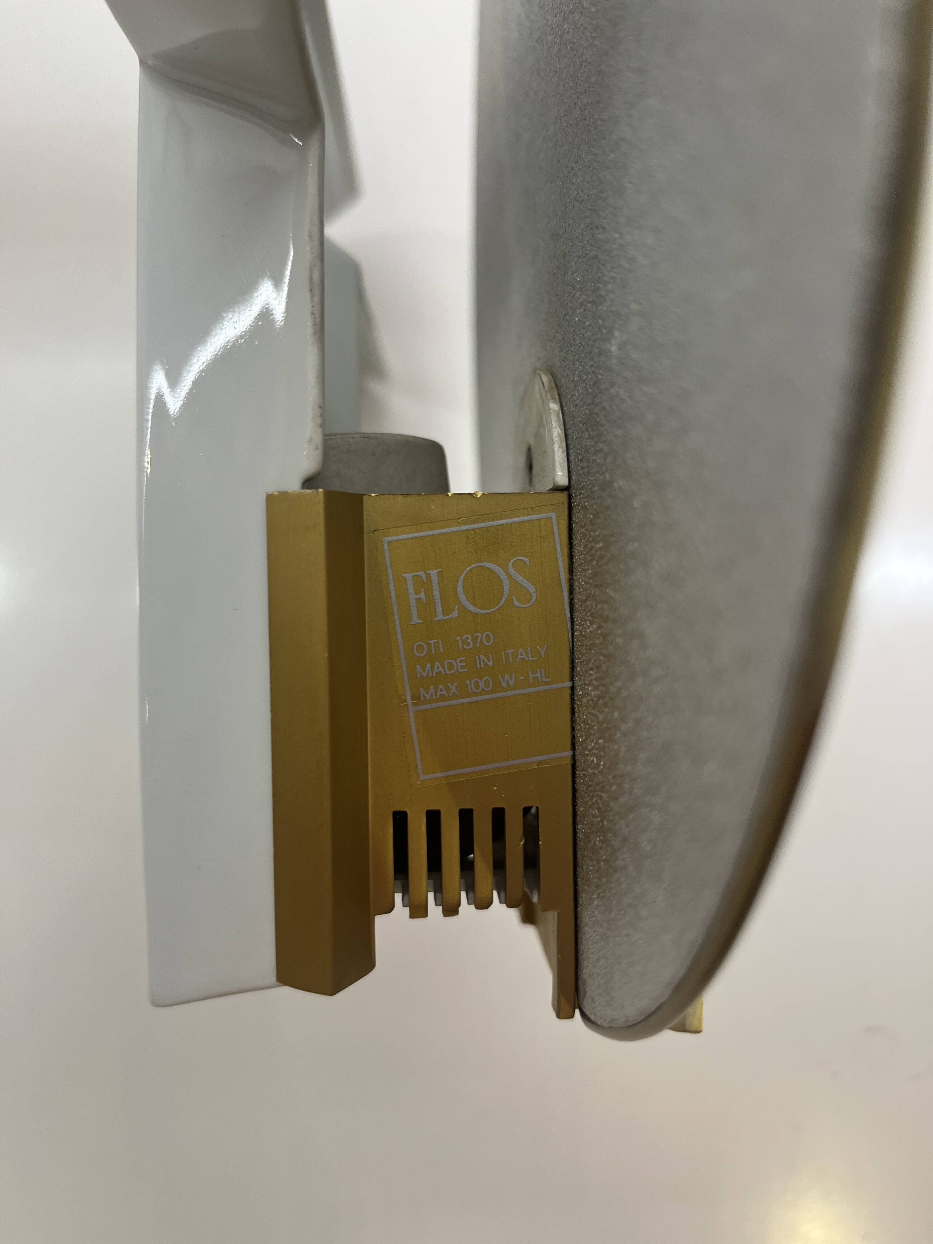 Pair of oti wall lights flos — afra & tobia scarpa — italian design 1970s