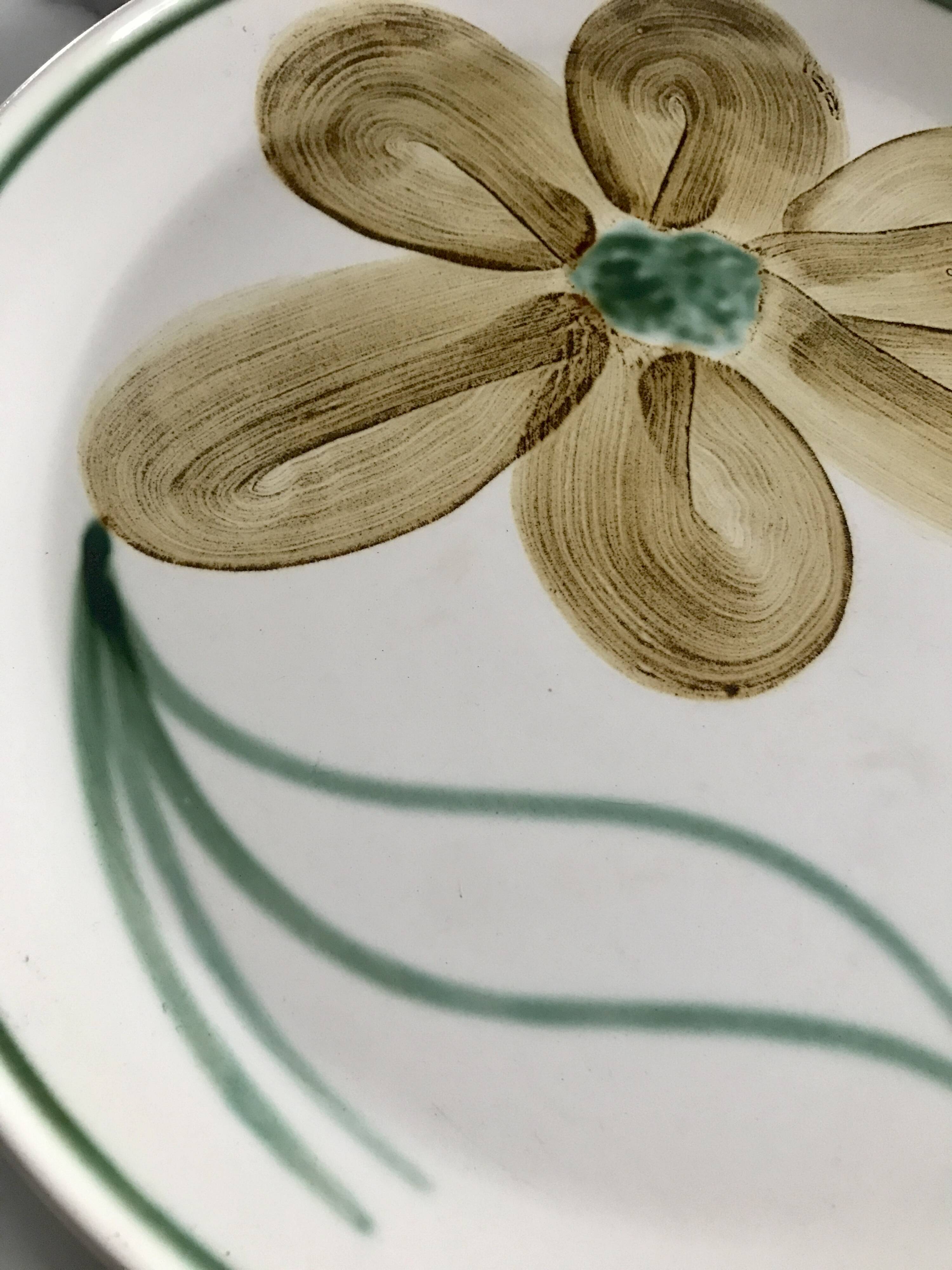 Vintage ceramic plate Salins France