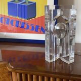 Sandro Petti, sculptural lucite table lamp, Maison Jansen France 1970s