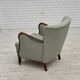 1960s, Danish armchair, light blue furniture fabric, beech wood.