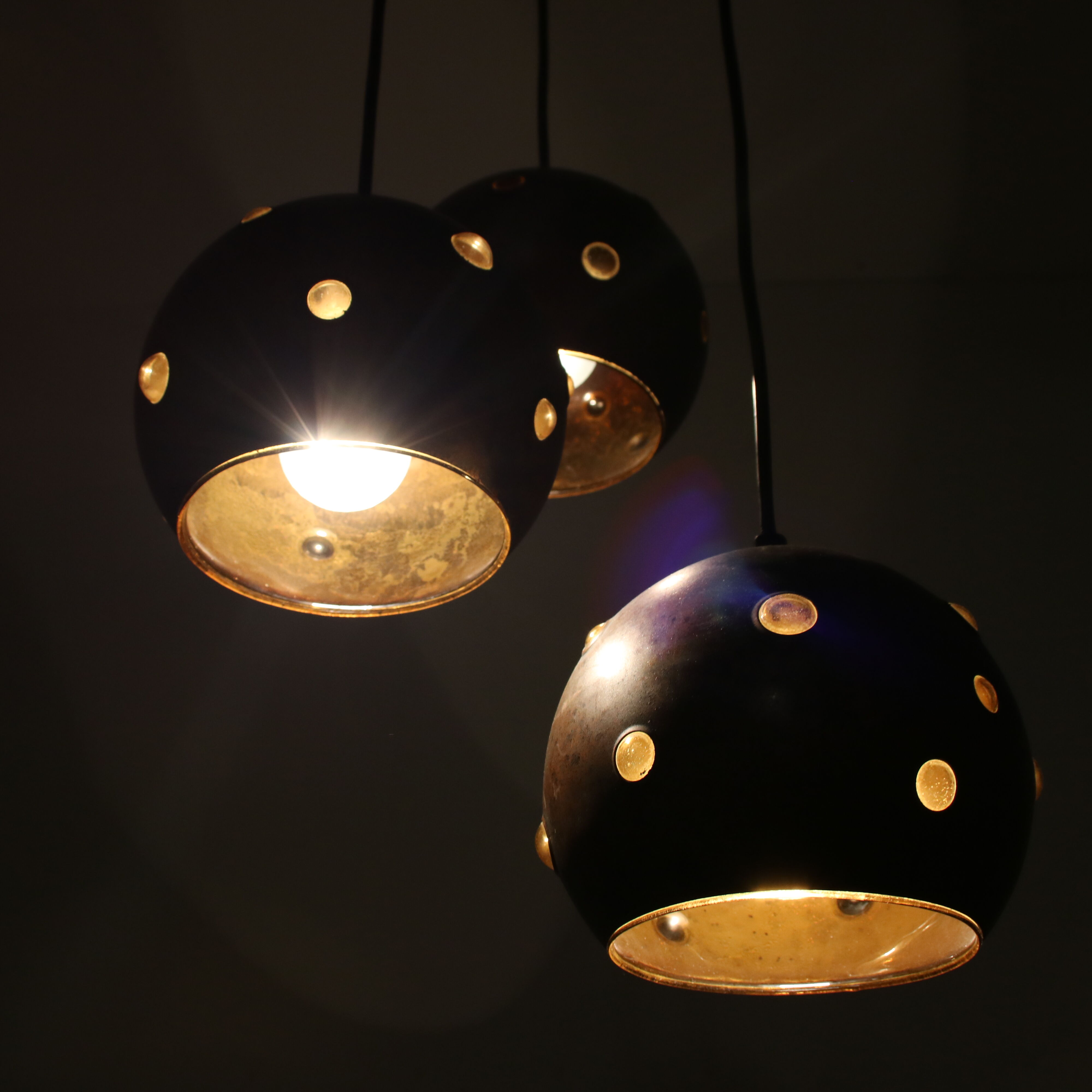 Suspension en cuivre des années 1960 par Peill & Putzler, Allemagne