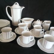 Art Deco coffee service for 6 people in porcelain Winterling Marktleuthen Bavaria (22 pieces)