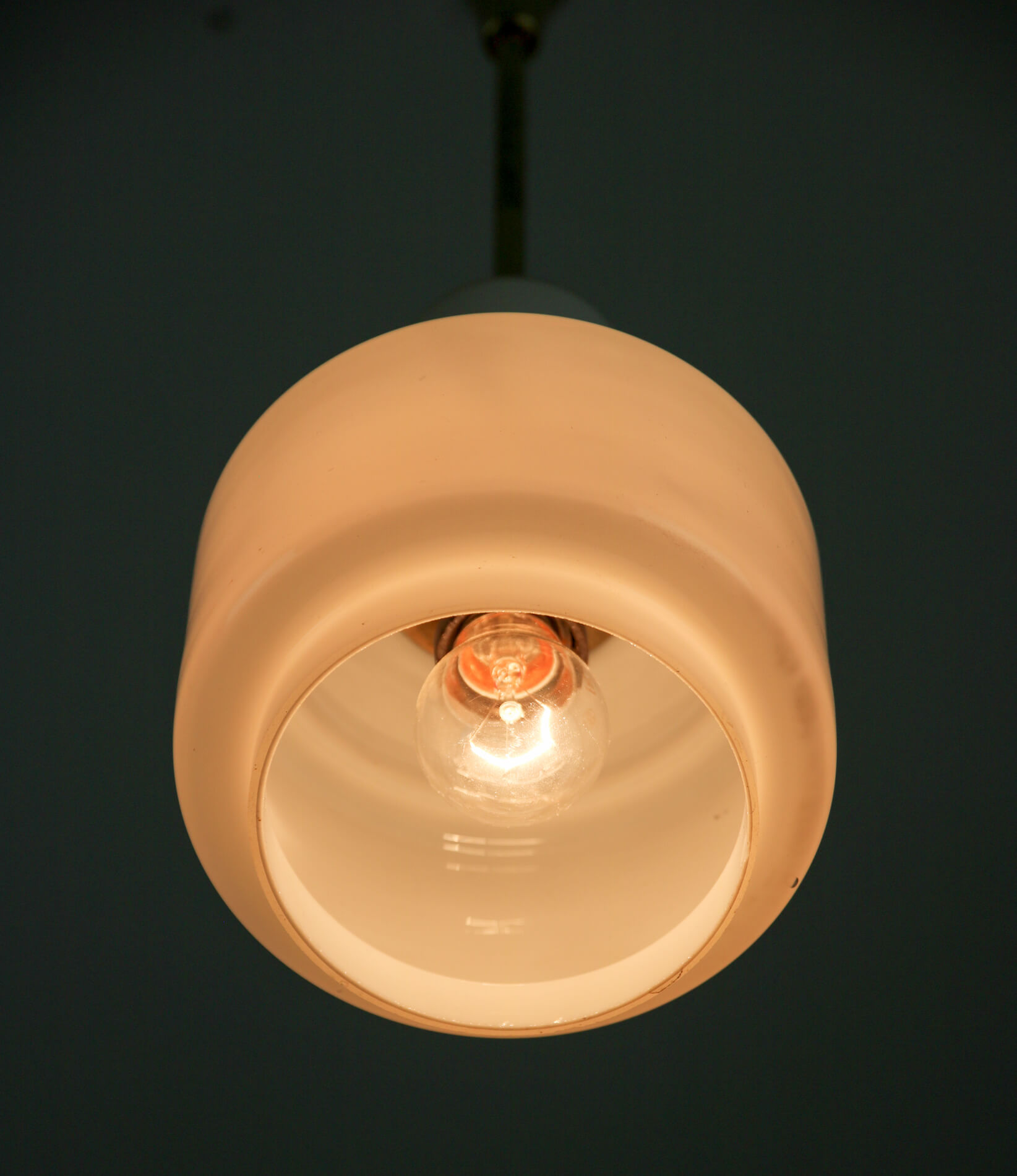 Vintage bauhaus opaline cascade pendant light, 1940s