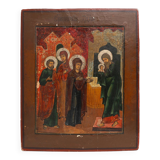 Russian wood panel Icon of the Presentation of Our Lord, 19th Century