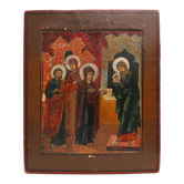 Russian wood panel Icon of the Presentation of Our Lord, 19th Century