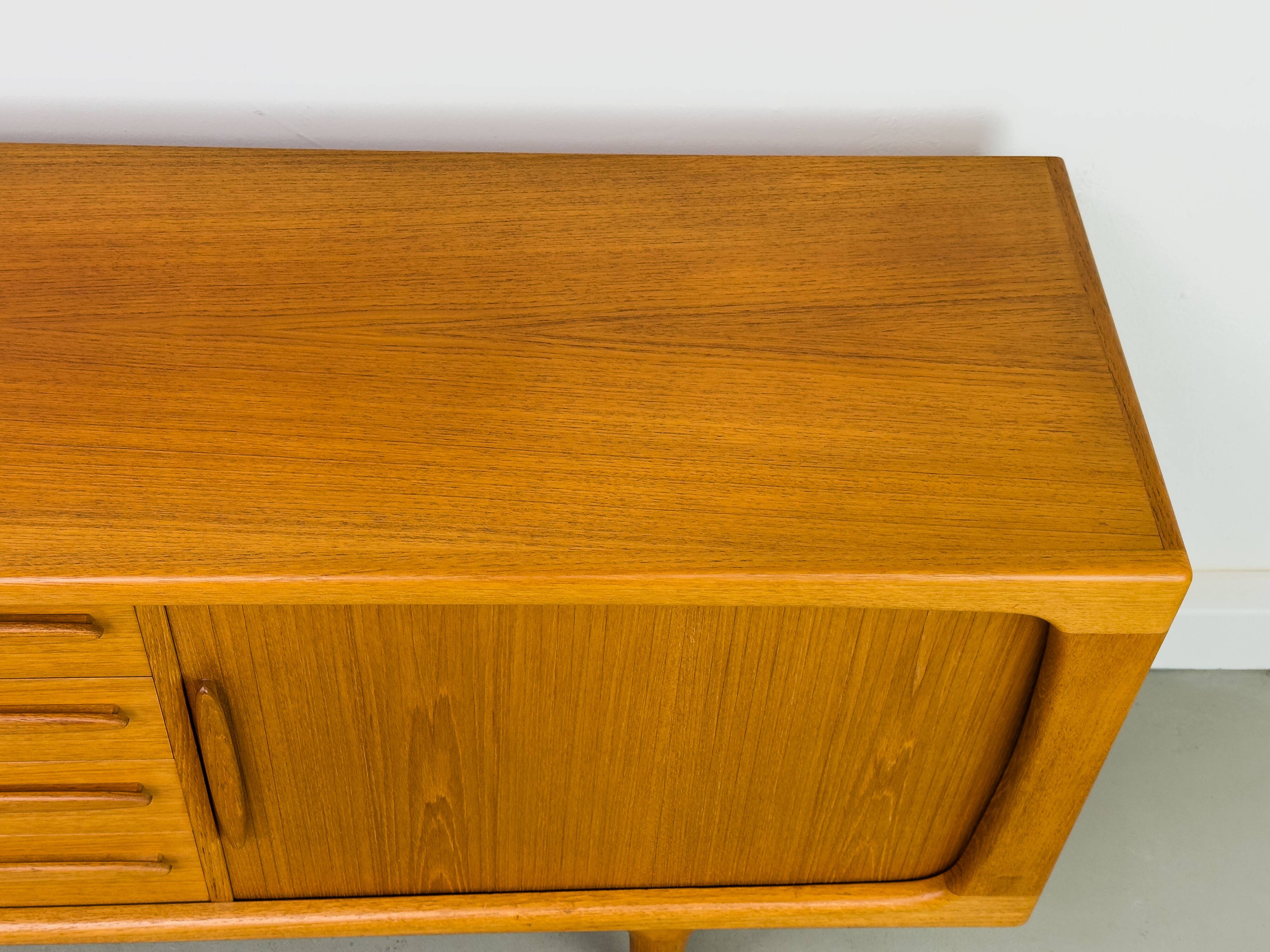 Danish Teak Sideboard with Tambour Doors from CFC Silkeborg, 1970s