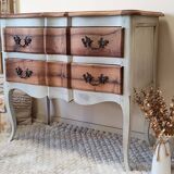 Walnut crossbow chest of drawers