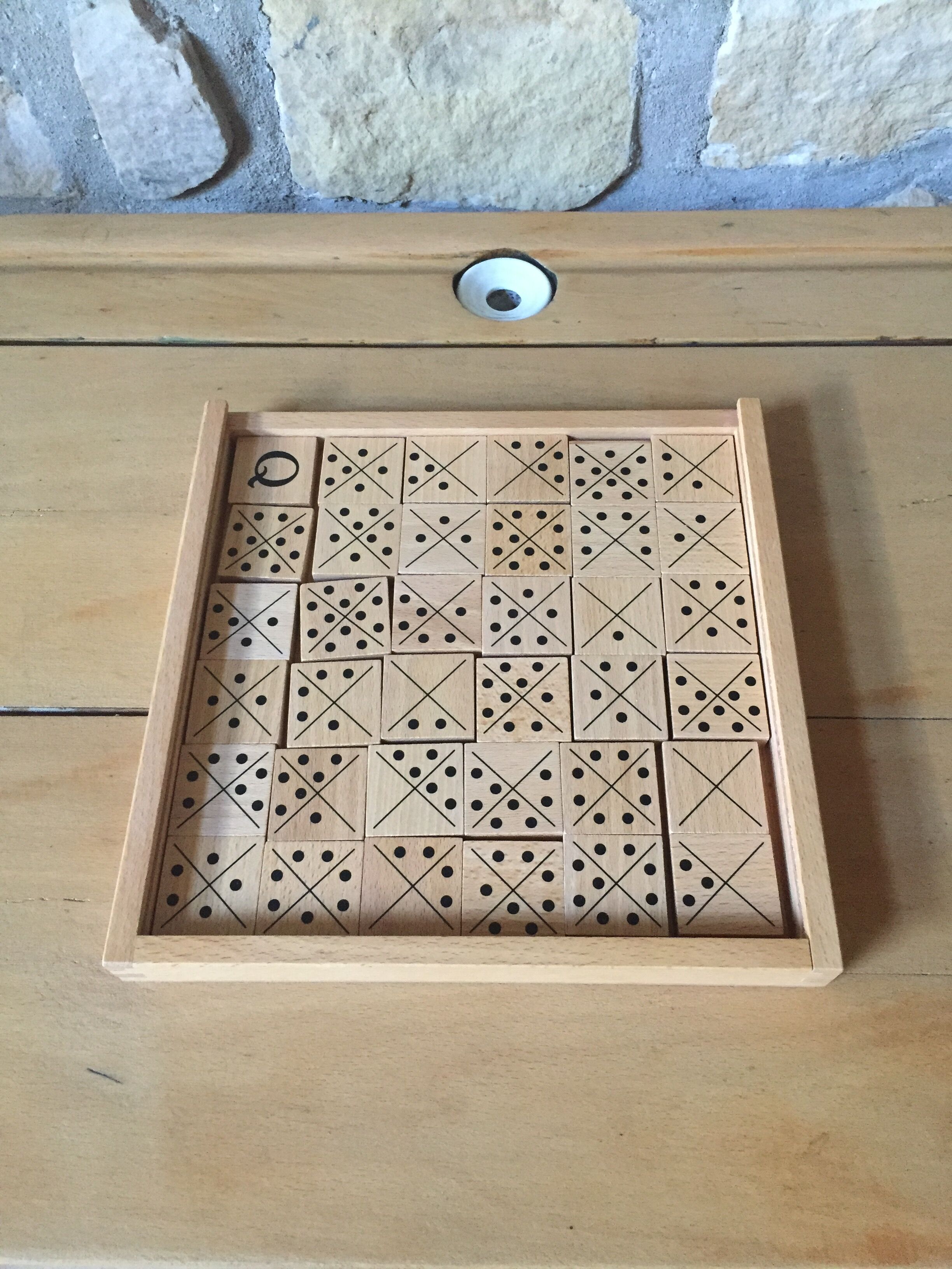 All-wood Quatromino game