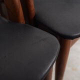 Lot de 4 chaises en teck, design danois, années 1970, Danemark