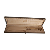 Paper cut in its vermeiled silver and ivory box