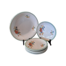 Serving dish set and 8 small plates in faience Fenal Badonviller old