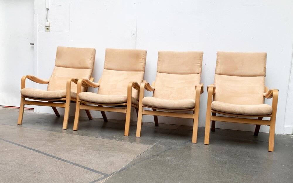 Vintage Danish lounge chairs by Skalma, set of 4.