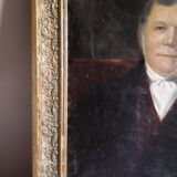 Large oil on canvas notable man 19th century