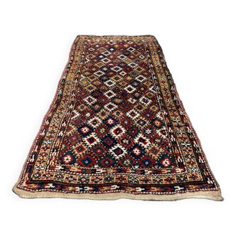 Tapis ancien kurde, multicolore, vers 1880