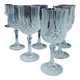 6 crystal stem glasses