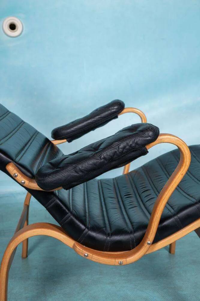 Design lounge armchair & ottoman 70s Bruno Mathsson Pernilla