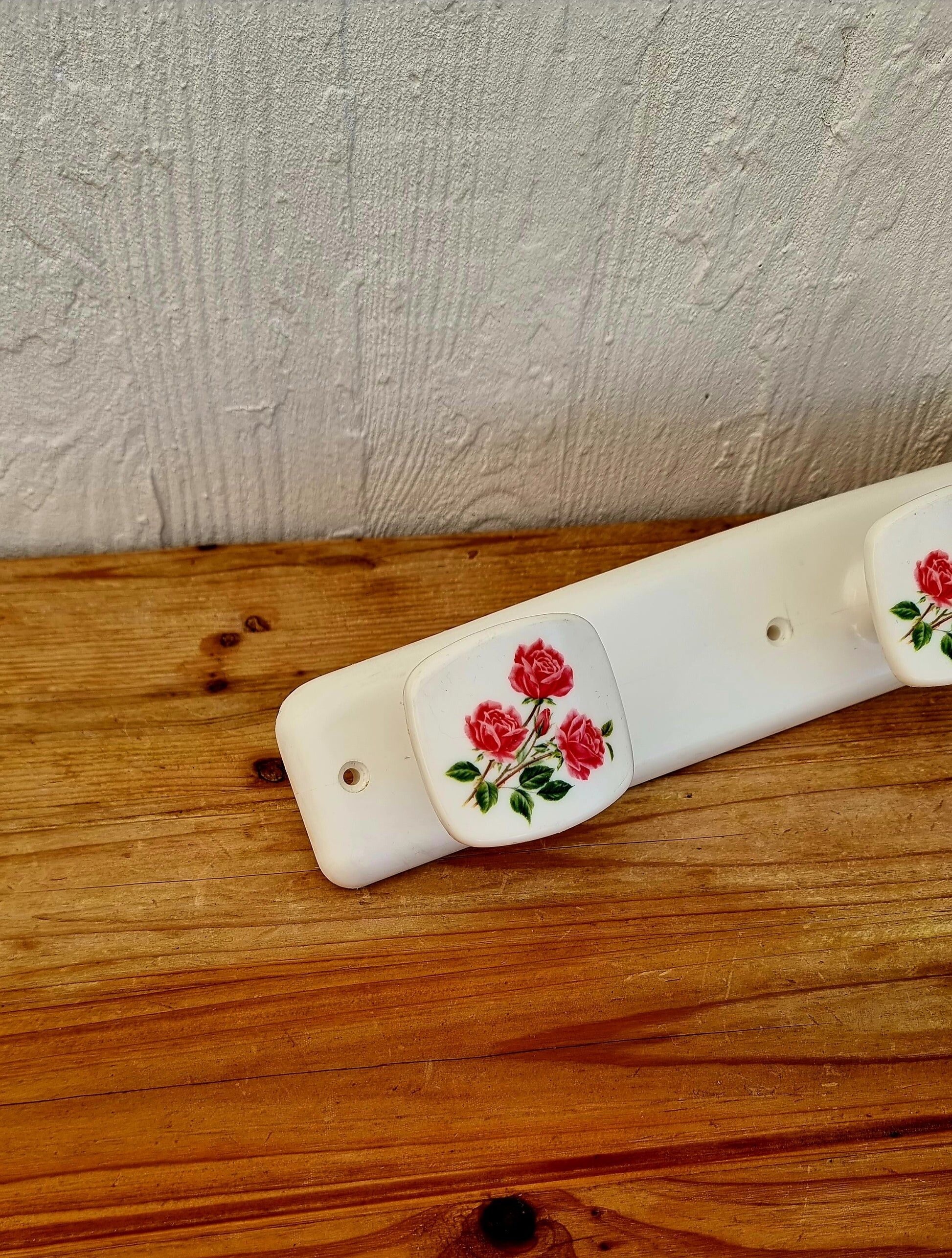 Vintage pink flower coat rack Syla